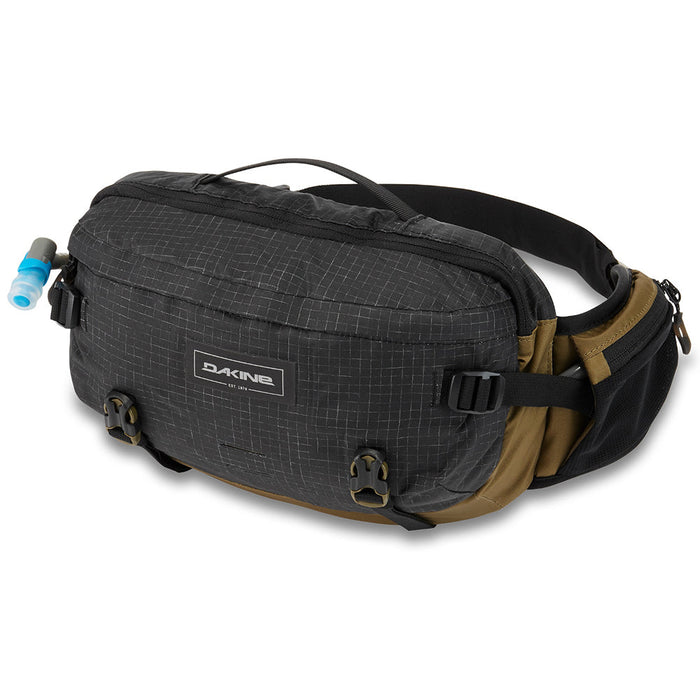 Dakine Seeker 6L Hydration Hip Pack - Front Angle - Black/Brown