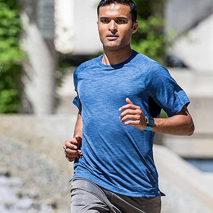 Man out for a jog using the Garmin HRM-Run