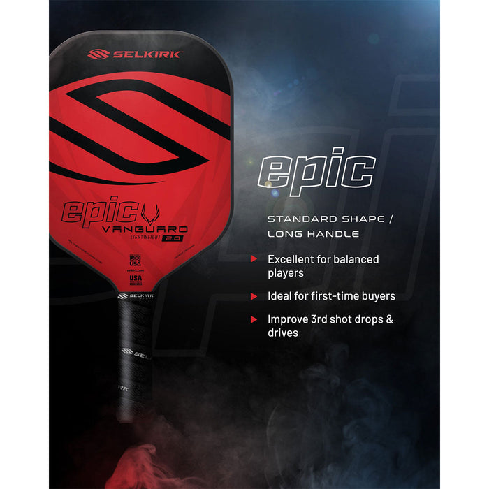 Selkirk VANGUARD 2.0 Epic Midweight Pickleball Paddle