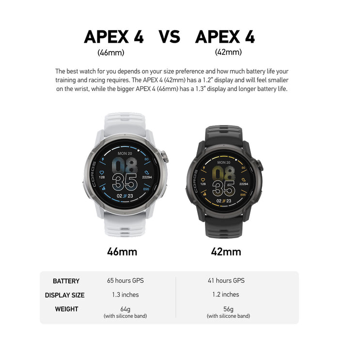 COROS APEX 4 Mountain Sports GPS Watch